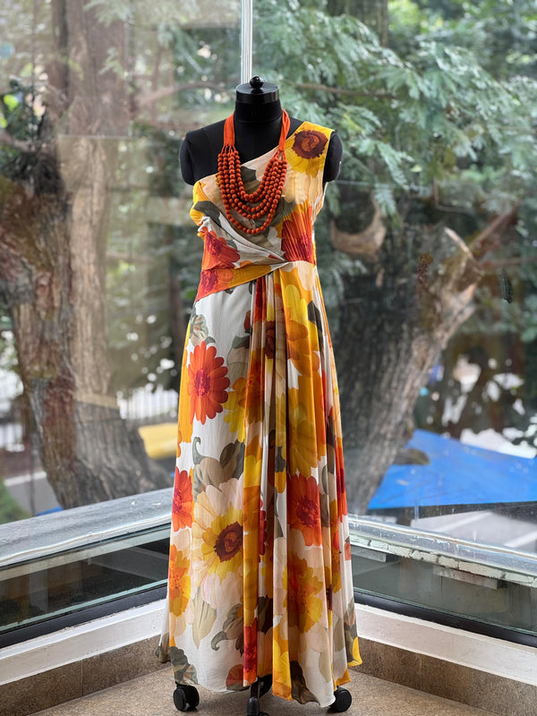 Floral One Side Dress