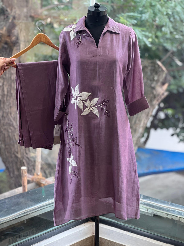 Mauve Patch Work Co Ord