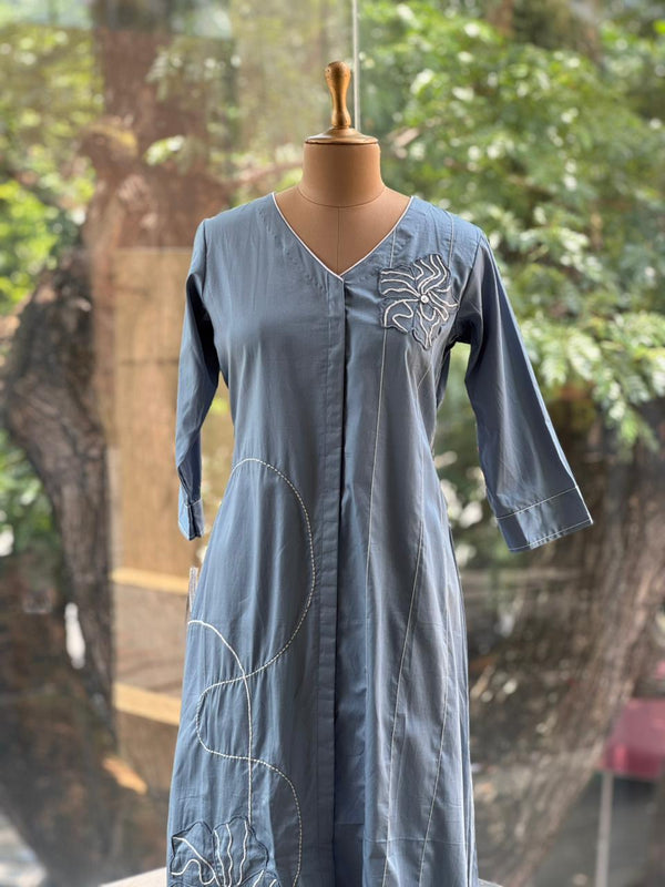 Blue Applique Tunic