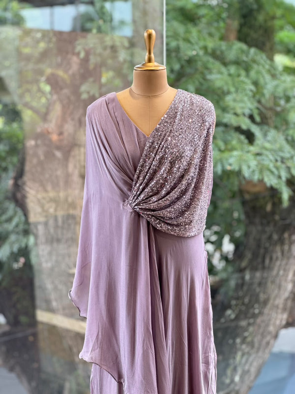 Light Mauve Shimmer Gown