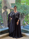 Black One Side Kaftan Gown
