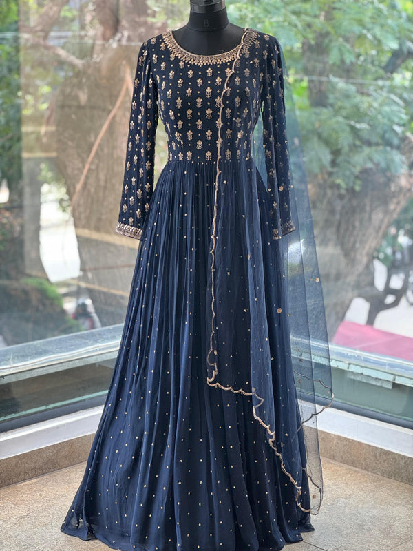 Blue Anarkali