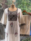 White Printed Kurta Set
