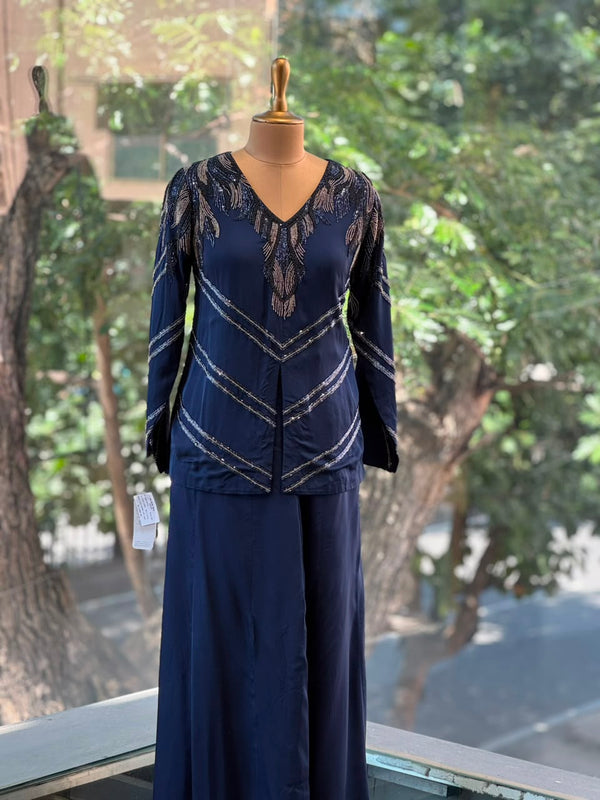 Navy Blue Palazzo set