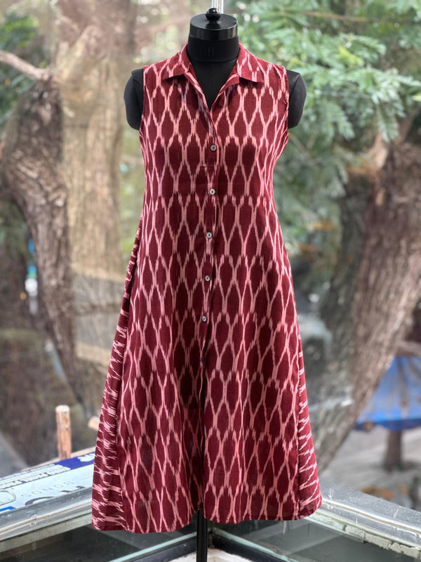 Maroon Sleeveless Tunic