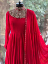 Red Sharara Set