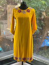 Yellow Thread Embroidered Dupatta Set