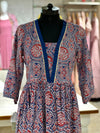 Blue Frill V Neck Co Ord