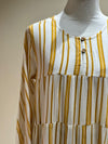 Yellow Stripes Print Dress