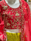 Greenish Yellow Lehenga Set