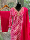 Pink Leheriya Suit Set