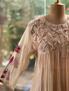 Chikoo Lotus Embroidery Dupatta Set
