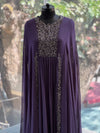 Mauve Pipe Work Gown