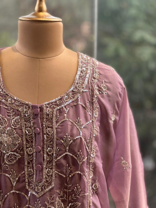 Mauve Tissue Suit