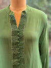 Green Shaded Kurta Set