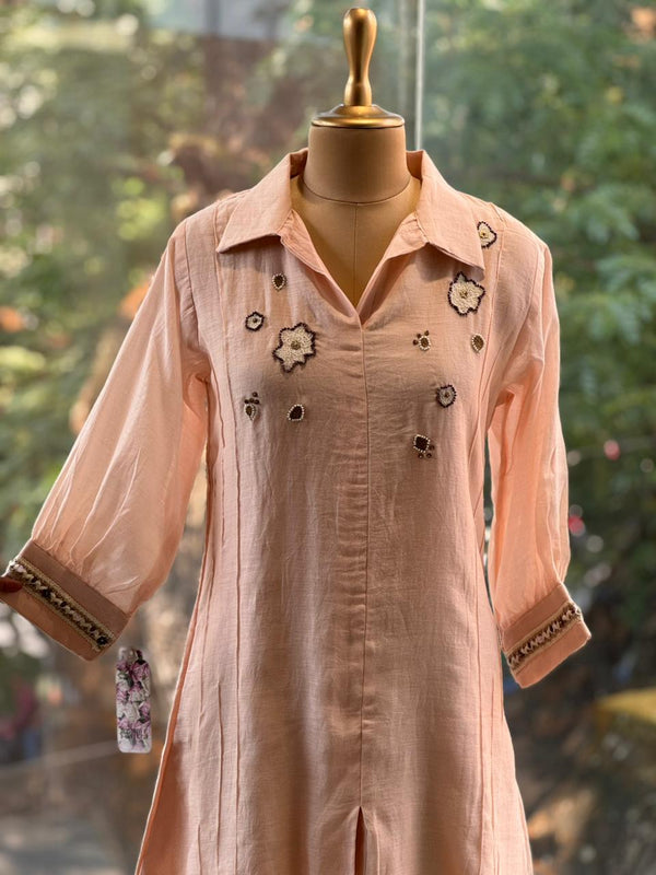 Peach Mul Co Ord
