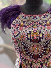 Purple Intricate Work Skirt Set