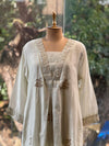 Half White Mul Dupatta Set