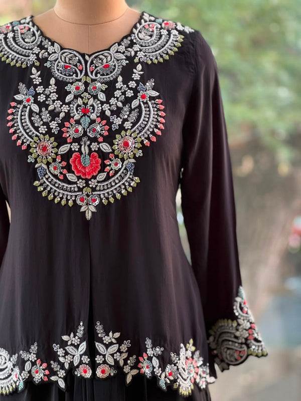 Black Skirt Set