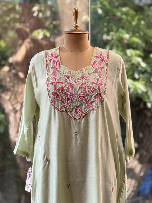 Pastel Green Dupatta Set