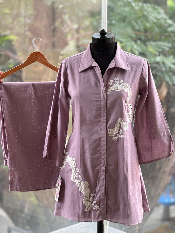 Mauve Patch Work Co Ord