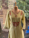 Pista Green Embroidered Suit