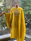 Yellow Mul Chanderi Suit