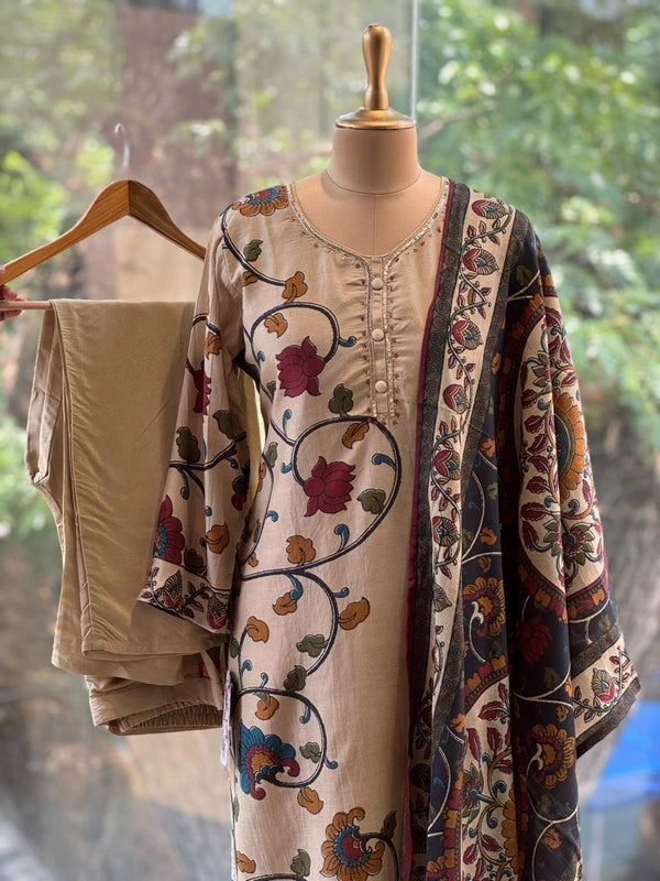 Brown Kalamkari Suit