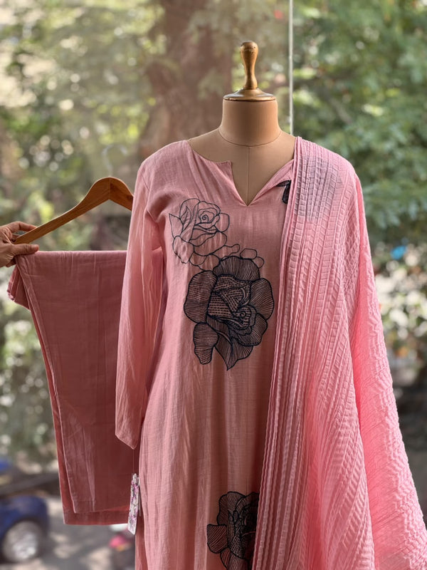 Pink Crush Dupatta Set