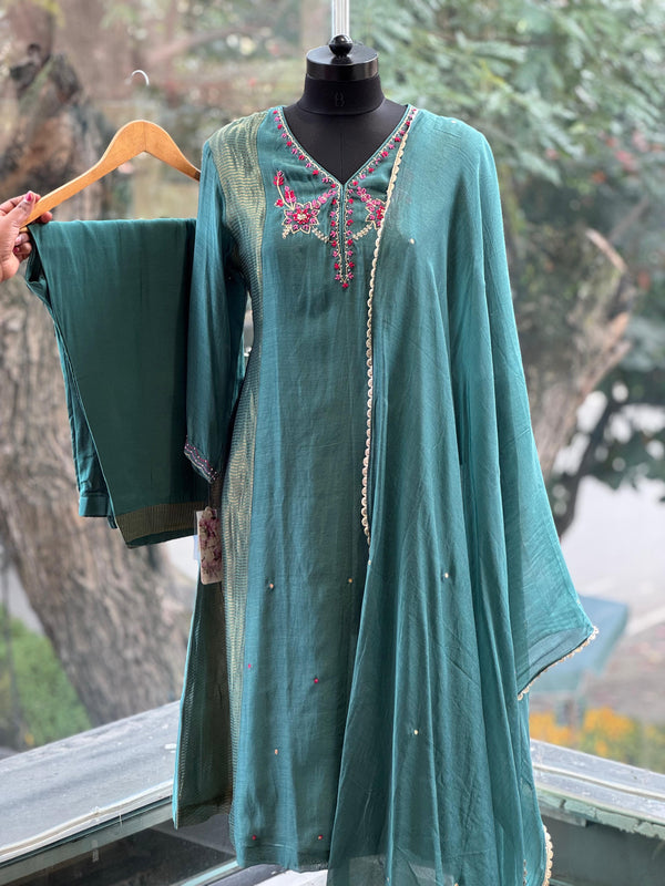 Sea Green Tissue Suit