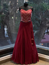Maroon Taari Work Lehenga Set