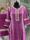Purple Bandhej Print Co Ord