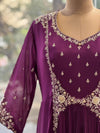 Purple Handwork Gown