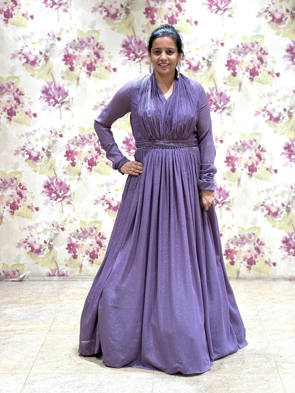 Mauve Shimmer Gown