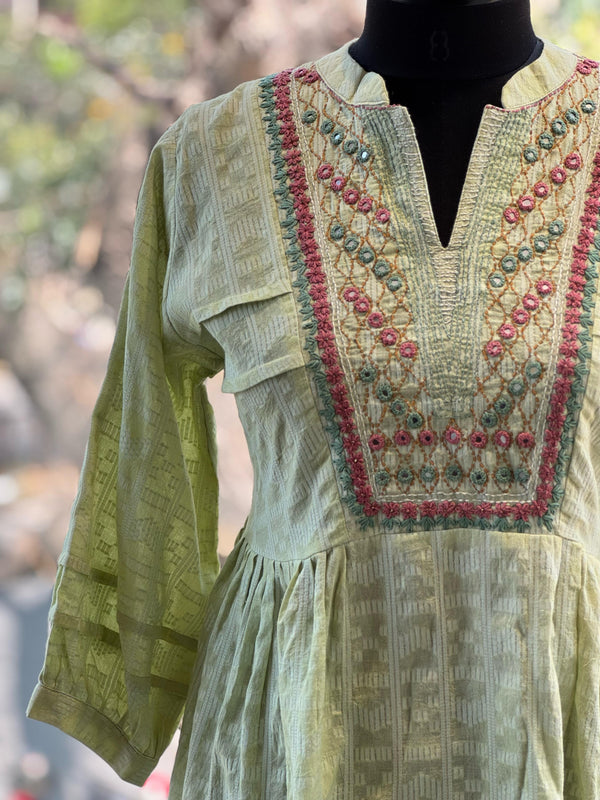 Pastel Green Embroidered Co Ord