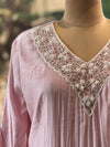 Baby Pink Mul Chanderi Suit