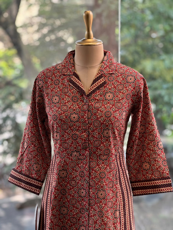 Maroon Kalamkari Print Tunic