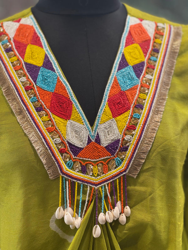 Green Front Pleated Co Ord