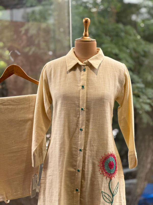 Beige Linen Co Ord