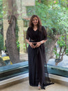 Black Crush Flap Skirt Set