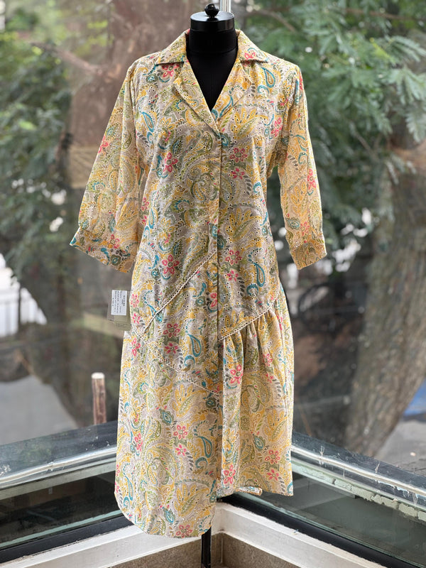 Light Yellow Schiffli Tunic