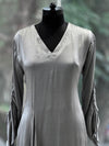 Gray V Neck Tunic