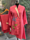 Pink Handloom Dot Co Ord