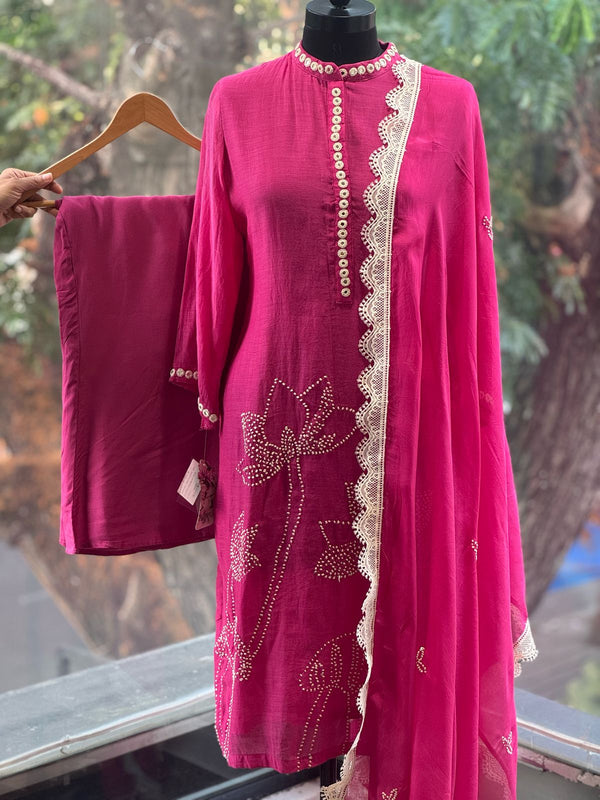 Pink Knot Work Suit