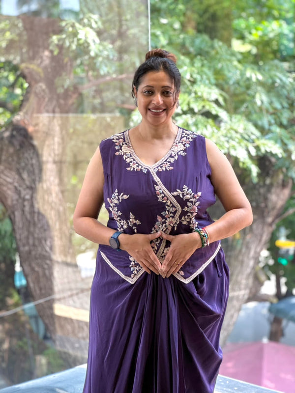 Purple Skirt Set