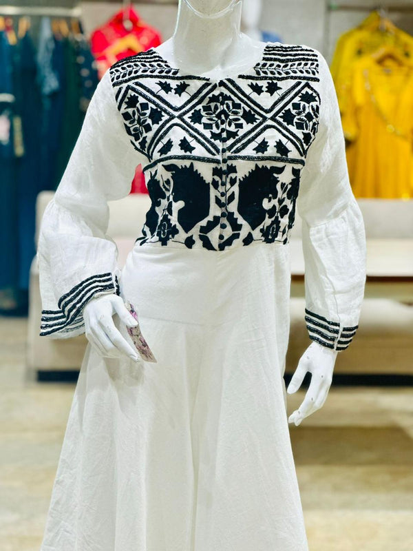 White Harem Style Jumpsuit