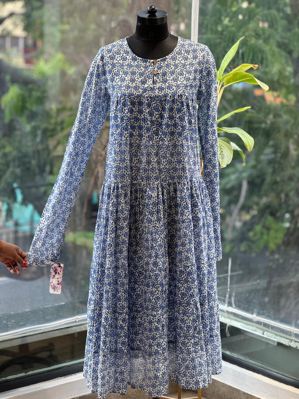 Indigo Floral Printed Tunic