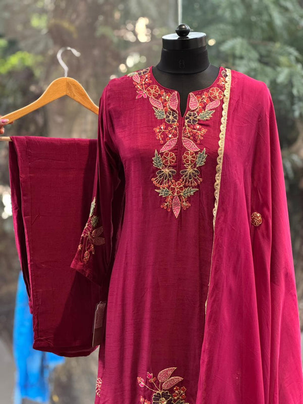 Maroon Mul Suit