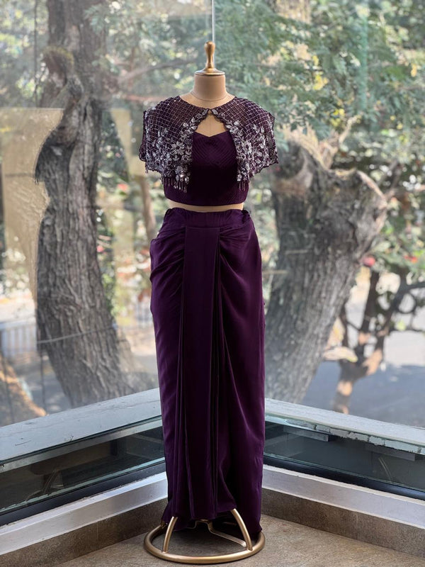 Purple Cape Set