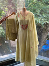 Pista Green Embroidered Suit